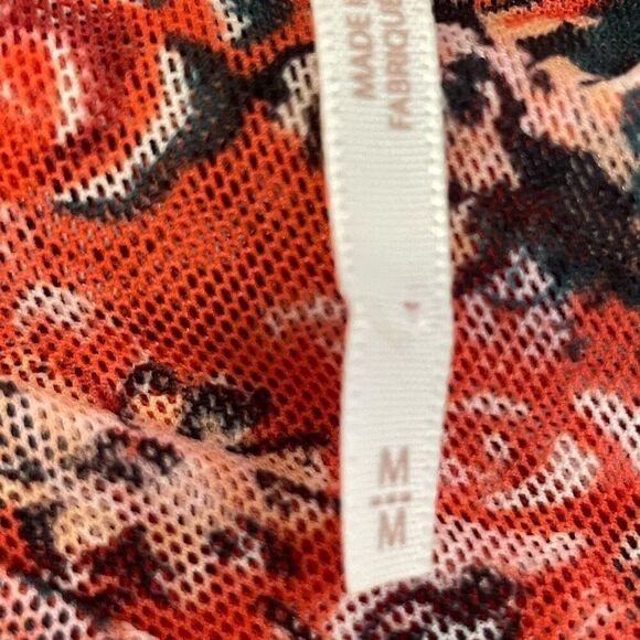 Free People Multicolor All Dolled Up Mesh Floral Long Sleeve Blouse Size M - Picture 8 of 11